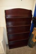 MAHOGANY EFFECT REPRODUCTION WATERFALL TYPE BOOKCASE
