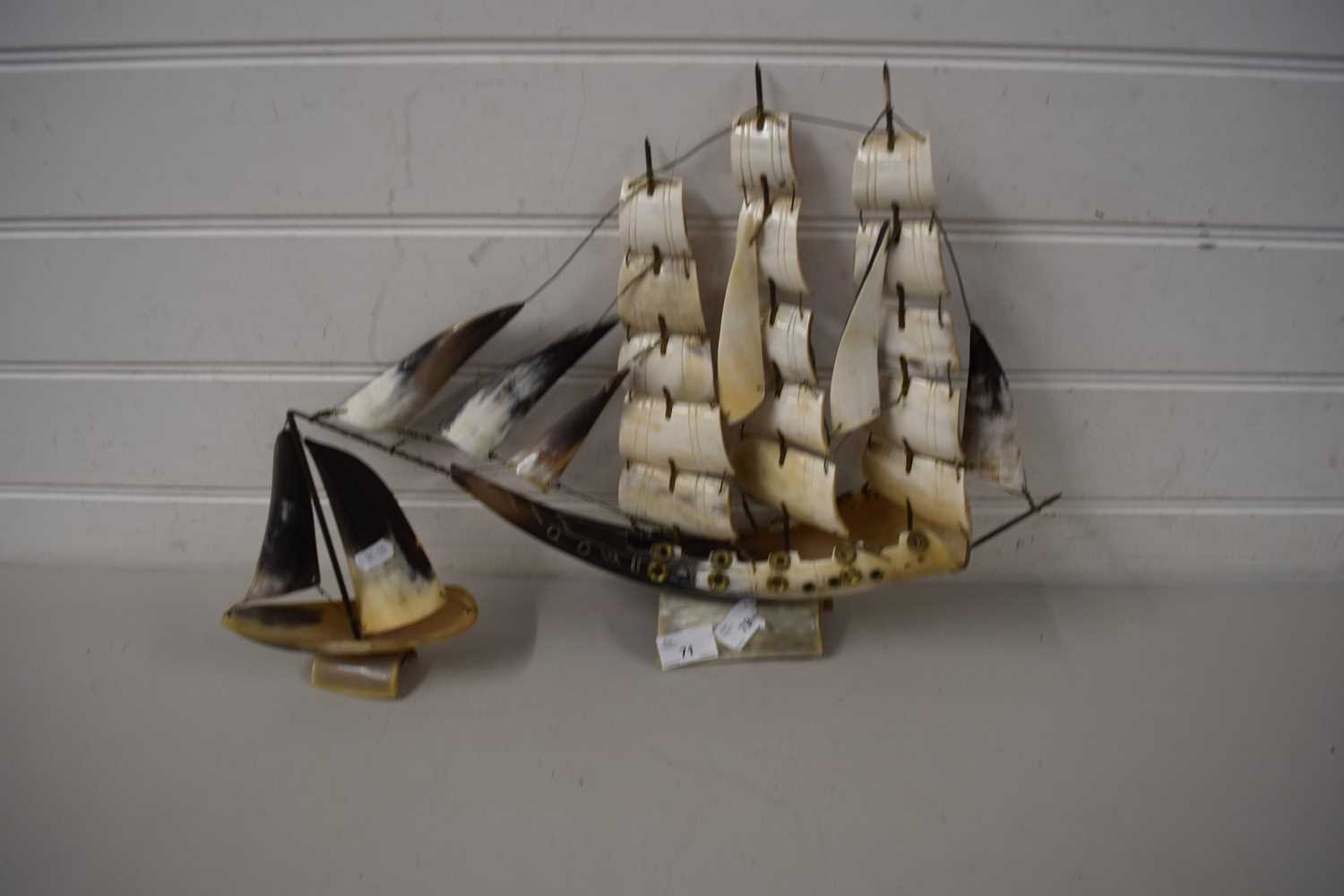TWO HORN MODEL BOATS