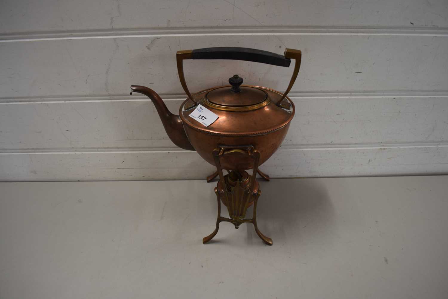 COPPER SPIRIT KETTLE WITH STAND
