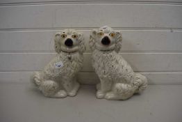 PAIR OF VICTORIAN STAFFORDSHIRE DOGS