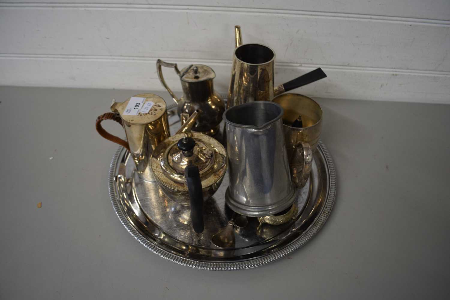 SILVER PLATED TEA WARES, CRUET ITEMS AND OTHERS