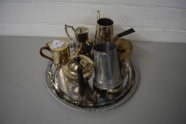 SILVER PLATED TEA WARES, CRUET ITEMS AND OTHERS