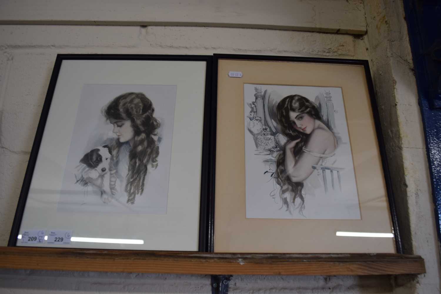 GROUP OF SIX FRAMED PRINTS AFTER HARRISON FISHER