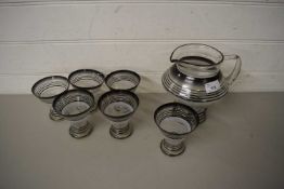 RETRO GLASS LEMONADE SET DECORATED WITH CONCENTRIC RINGS
