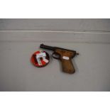 VINTAGE DIANA AIR PISTOL AND BOX OF PELLETS