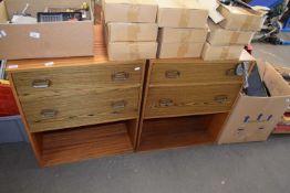 PAIR OF MID-CENTURY RETRO TEAK CHESTS OF DRAWERS