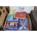 ONE BOX OF MIXED BOOKS