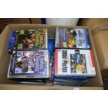 ONE BOX OF DVDS AND OTHERS