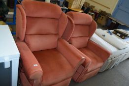 PAIR OF WING BACK RECLINER CHAIRS