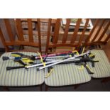 MIXED LOT OF WALKING STICKS AND LITTER PICKERS