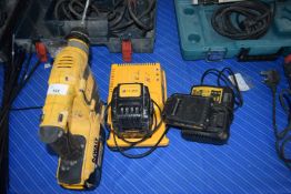 De Walt SDS drill no DCH363 with two batteries and charger