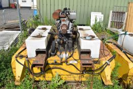 Teleporter sweeper attachment with a Kabuta diesel engine