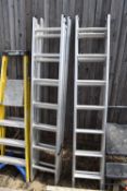 Tripple extending ladders (extended length 4.73 meters)