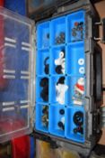 McAllister work box including mixed ironmongery, washers etc