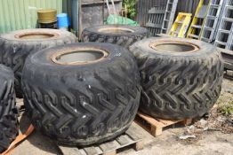 4 x flotation rims with tyres