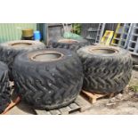 4 x flotation rims with tyres