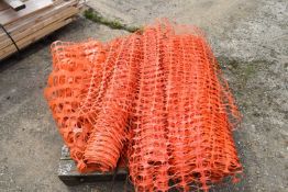 Three rolls of temporary hazard/safety fencing