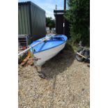 sailing boat with sales and launching trailer. boat length 4.8m x 190m