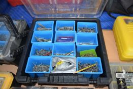 Stacking storage case including screws etc