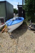 sailing boat with sales and launching trailer. boat length 4.8m x 190m