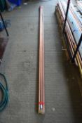 Six lengths of 28mm copper piping, 3m lengths