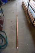 Five lengths of 15mm copper piping, length 3m
