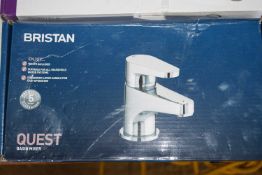 Set of boxed new Briston Quest basin mixer taps