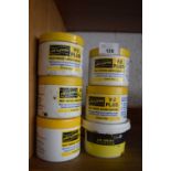 Six tubs of Jetwhite pipe jointing compound