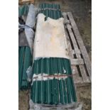 Pack of green palistrade fencing uprights, height 195cm, approx 240 in pack