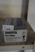 One box of Turbo Ultra single thread stainless steel wood screws, 5 x 70mm