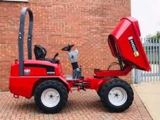 1 ton straight tip and swivel tip dumper with a yanmar engine, 4x4 hydrostatic drive with variable