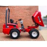 1 ton straight tip and swivel tip dumper with a yanmar engine, 4x4 hydrostatic drive with variable