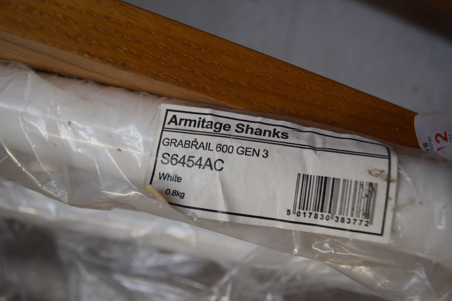 Four Armitage Shanks 600mm grab rails in white - Image 2 of 2