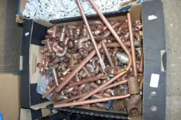 Box of mixed copper pipes and connectors