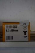 One box of Turbogold wood screws, 6 x 100mm