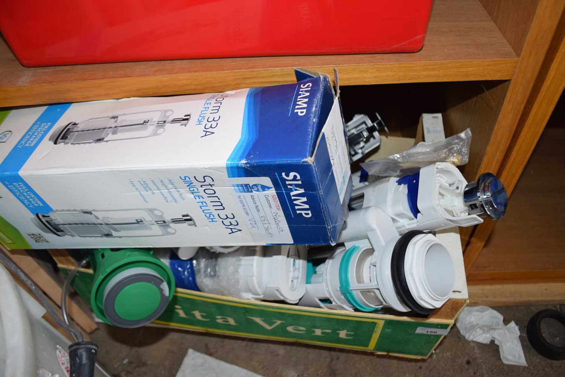 Box of mixed single and dual flush components