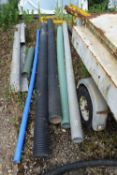 Three lengths of drainage tubes, length up to 310cm