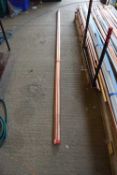 Five 3m lengths of 22mm copper pipe