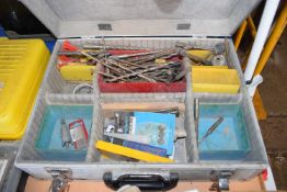 Box containing large quantity of mixed drill bits