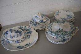 QUANTITY OF LATE 19TH CENTURY BOOTHS DINNER WARES INCLUDING A DISH AND COVER, LARGE SERVING PLATE,