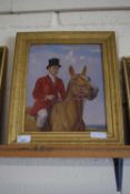 PAINTING ON BOARD OF THE PRINCE OF WALES, EDWARD VIII, SIGNED G MORTIMER