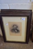 FRAMED PHOTOGRAPH OF A VICTORIAN GENT AND TWO OTHERS