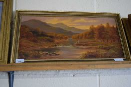 OIL ON BOARD OF A HIGHLAND LOCH AND FISHING SCENE