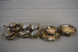 JAPANESE PORCELAINS, ALL WITH TYPICAL POLYCHROME AND GILT DESIGNS