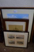 FRAMED PRINTS INCLUDING SPIRE HALL, NORWICH, LUNATIC ASYLUM, THORPE, ST ANDREWS NORWICH AND NEW