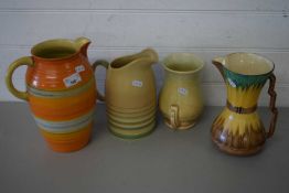 QUANTITY OF ART DECO CERAMICS INCLUDING LARGE JUG BY SHELLEY WITH ORANGE DECORATION, AND FURTHER