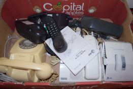 BOX CONTAINING MAINLY TELEPHONE HANDSETS ETC