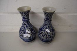 PAIR OF CONTINENTAL POTTERY VASES