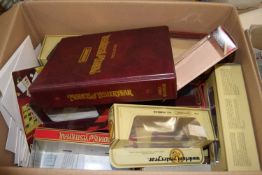 BOX CONTAINING QUANTITY OF MATCHBOX MODELS OF YESTERYEAR BOXES (EMPTY) TOGETHER WITH QUANTITY OF