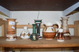 POTTERY WARES, JERSEY POTTERY VASES AND JUGS
